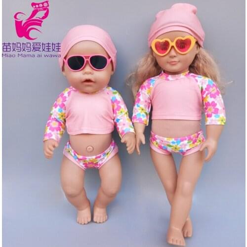 18-inch girl doll clothes surf swim suit for 43cm baby doll swimming clothes doll accessories