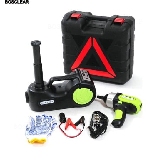 3in1 Electric Car Hydraulic Jack with Impact Wrench Inflator Pump LED Multifunctional Digital Jacks kit Repair Mechanical Tools