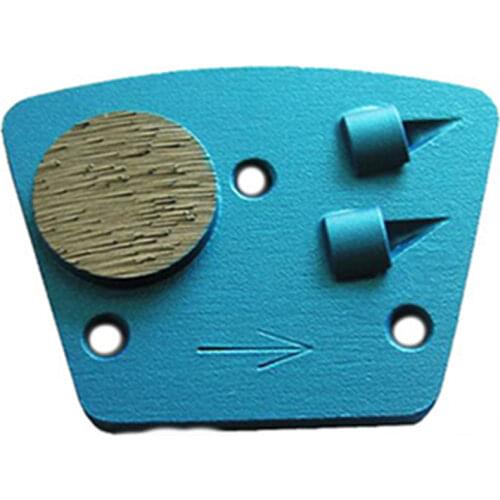 KT13 Abrasive Disc PCD Tipped Trapezoid Diamond Grinding Plate Grinding Pads for Epoxy Glue Coating Removing 12 Pieces One Set