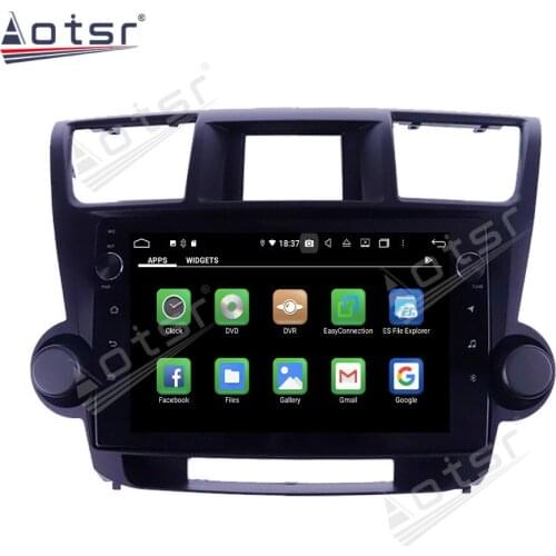 For Toyota Highlander 2 XU40 Android Car Radio 2007 - 2013 Multimedia Video Player GPS Navigation IPS Screen PX6 No 2Din 2 Din