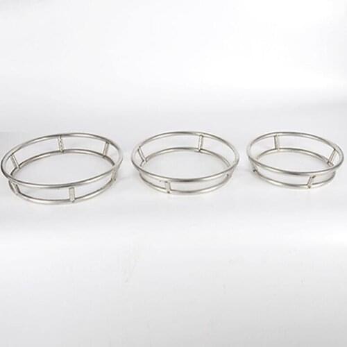 Large Thick Wok Rack Household Round Stainless Steel Rack Double Insulation Anti-scalding Kitchen Tools