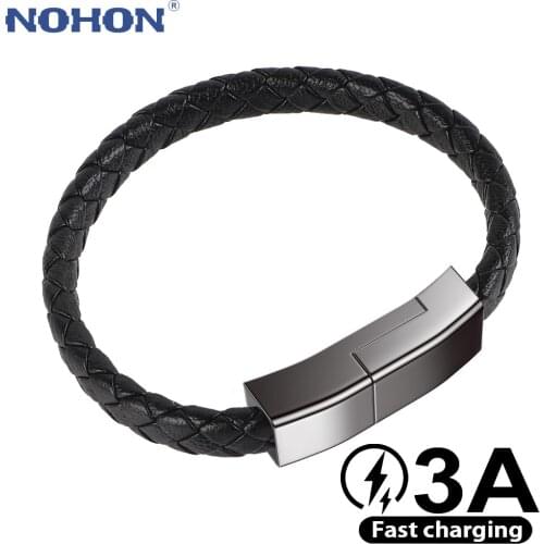 Bracelet Type C USB C Cable For Samsung Huawei Xiaomi mi Redmi LG Sony USBC TypeC Phone Fast Charge Cord Charger Data Short Wire