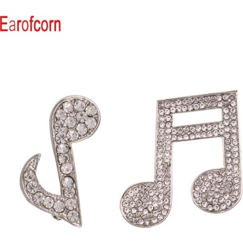 Earofcorn Rhinestone Music Unisex Rhinestone Fashion Brooch Pin Dress Jewelry