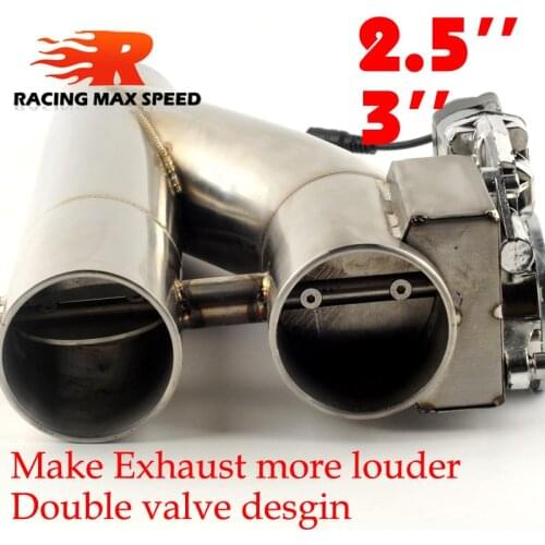 2.5inch 3inch Electric Exhaust CutOut Exhaust Muffler Exhaust-pipe cutout two valve Pipe Remote control auto vent-pipe YTR