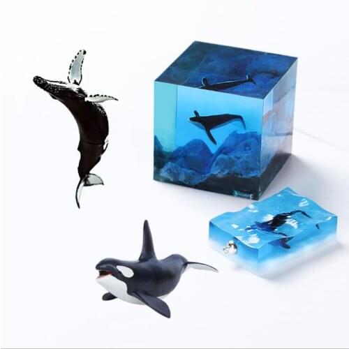 New 3 pcs/lot Different style Resin mini 3D Glacier animal Whale material epoxy mold makeing jewelry filling for DIY jewelry