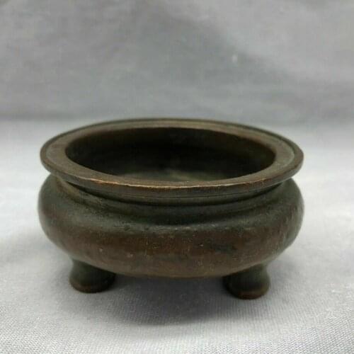 Chinese Bronze Statue Old Copper Incense Burner
