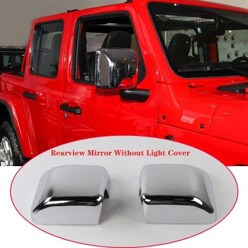 Chrome Exterior Right&Left Rearview Mirror Cover Forfor Jeep Wrangler JL 2018-2019