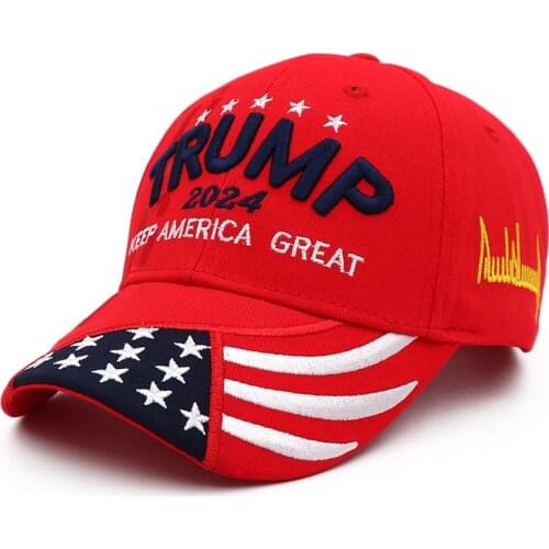 3D Embroidery Hat Donald Trump 2024 Cap USA Baseball Red Caps Keep America Great Snapback President Hat