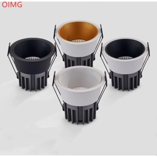 Round Recessed Anti Glare COB LED high-power Downlight 20W 18W 15W 12W 9W LED Ceiling lamp Spot lights AC85-265V Background Lamp