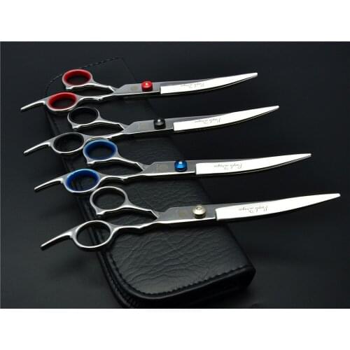 7" Purple Dragon Clippers For Dog UP Curved Cutting Shears Grooming-for-dog Hairdresser for dogs Professional Pets Shears Z4001