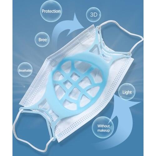 3D Mouth Mask Support Breathing Washable Reusable Bracket Mouth And Nose Separation Silicone Mask Holder Anti-Lipstick Masque