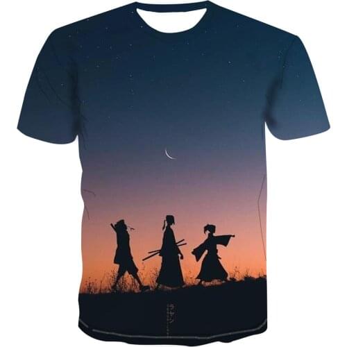 2020 New fashion trend summer 3D mens T-shirt animation star figures reflection print mens fashion versatile shirt s-6xl