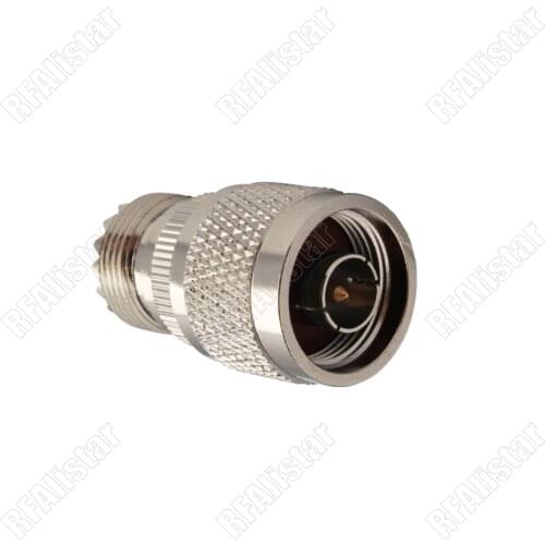 N-UHF N Type Male Plug to UHF SO-239 Female Jack Adapter Good Quality RF Connector Nickel-plated Full Brass