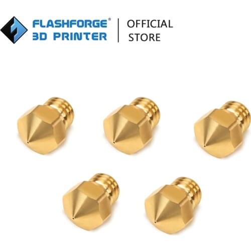 Flashforge 3D Printer Extruder Nozzles Set 5pcs 0.4mm For Flashforge Dreamer/Creator Pro/Finder/Inventer 3D Printer Accessories