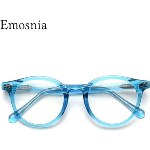 TR90 Fashion Transparent Optical Glasses Frames For Women Men Round Anti-Blue Light Eyeglasses Clear Lens Eyewear Oculos UV400