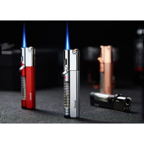 Portable Metal Gas Flint Jet Butane Grinding Wheel Lighter Cigarettes Accessories Cigar Smoking Lighters Gadgets For Men