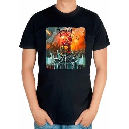 12 design Summer Style Damnation Defaced Rock band men women shirt punk death heavy thrash metal mma fitness XXXL skateboard