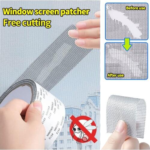 Fix Net Window Home Adhesive Anti Mosquito Fly Bug Insect Repair Screen Wall Patch Stickers Mesh Window Screen Window Net Mesh