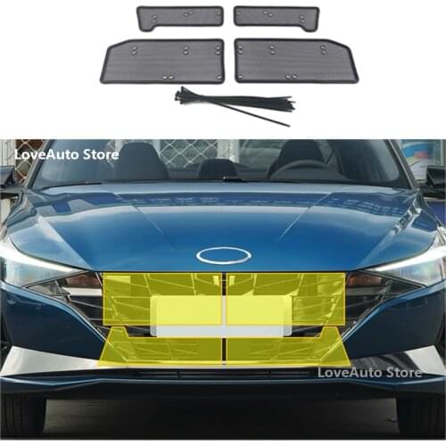 For Hyundai Elantra CN7 2020 2021 2022 Car Insect Screening Mesh Front Grille Insert Net Front Insect Screening Cover Accessorie
