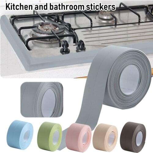 Seal Strip Anti-Collision Weatherproof Self Adhesive Caulk Strip Sealing Tape For Sink Bathroom Kitchen TUE88
