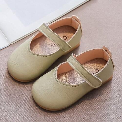 Spring Autumn Kids ShoesLeather Shoes for Girls Non-slip Toddler Girl First Walkers Soft Bottom Candy Colors SOB007