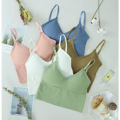 CHRLEISURE Wireless Tube Top Women Sports Bra Top Female Sleeveless Camis Lingerie Tank Streetwear Underwear 2021 New