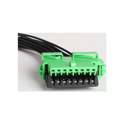 1/2/5/10pcs/lot OBD 16 Pin/Way Female Connector Plug With Full Wire Harness Cables Pigtail Or With Terminal For Citroen Peugeot