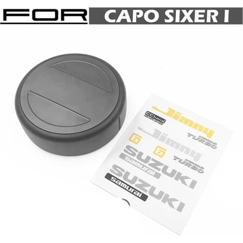 1/6 Scale SUZUKI SAMURAI Body Shell Spare-Tire Metal Cover With Stickers For CAPO SIXER I Chassis JIMNY Remote Control Toys Part
