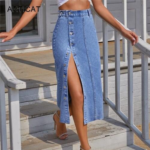 ARTICAT Denim Skirts For Women