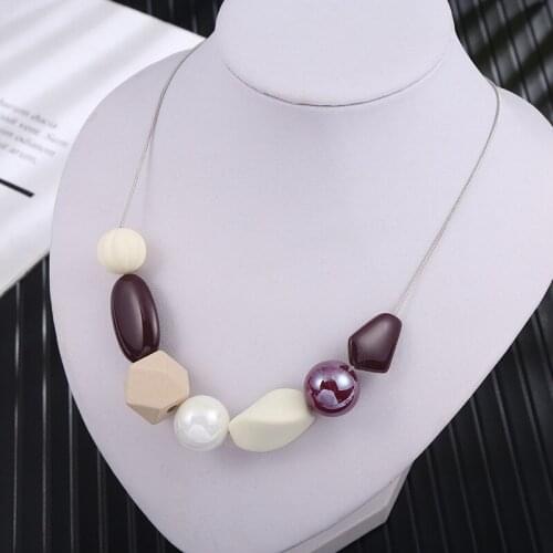 Ydgy irregular resin sweater chain exotic style wear necklace womens collar chain factory direct sales