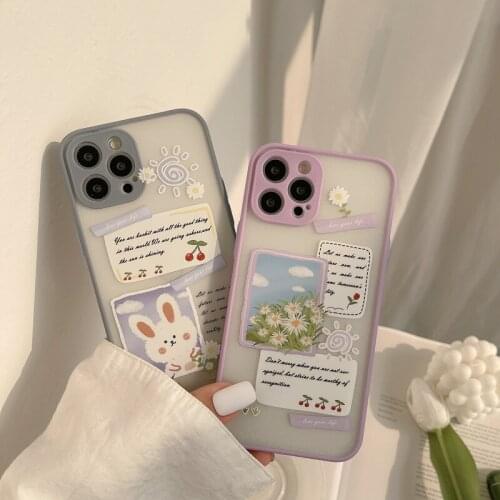 Phone case mobile shell for iphone11 XR XS 7/8/SE 2020 11pro Xs 7p/8plus X/Xs 12 12pro/max 12mini ins Cartoon oil painting