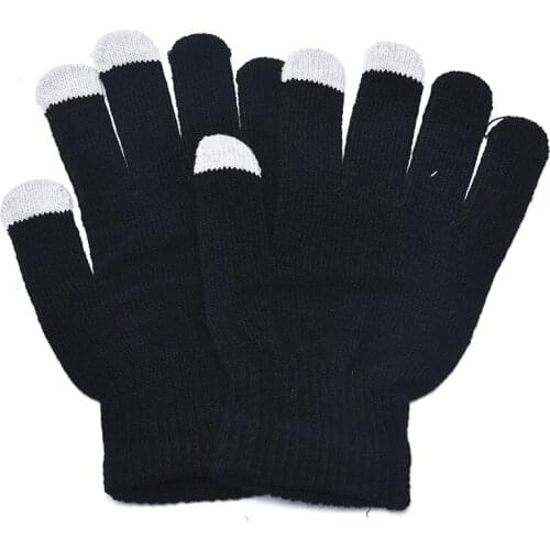 Colorful Touch Screen Winter Gloves For Man And Women Plus Thick Knitted Five Fingers Wrist Gloves Chic Christmas Gifts