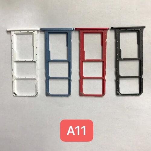 Sim Tray Holder For Samsung Galaxy A01 A015 A11 A115F SIM Card Tray Slot Holder Adapter Socket Repair Parts