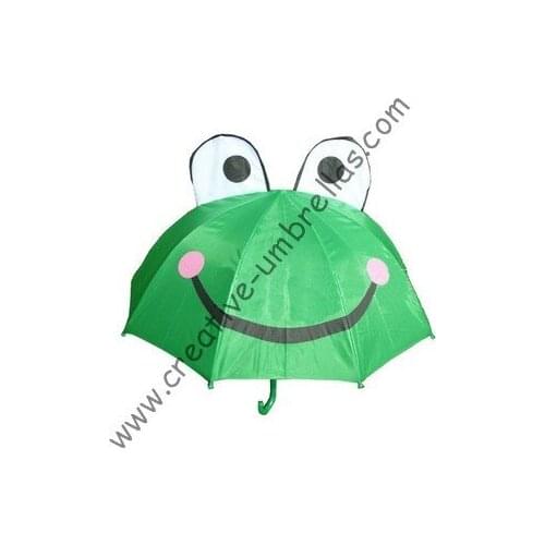 Baby umbrella,kid animal cartoon umbrella--FROG,auto open.8mm metal shaft and fluted ribs,safe&enviroment kid umbrellas