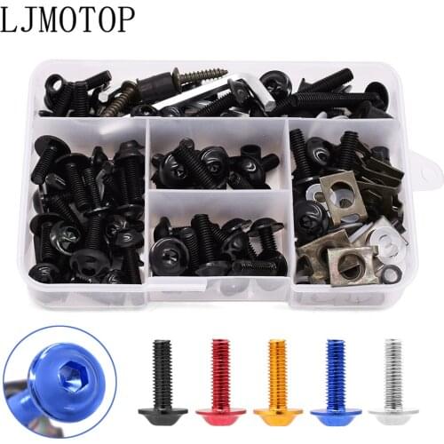 For BMW F800GS F800GT R1200GS f 800 gs Adventure 175PCS Aluminium Motorcycle M5 M6 Fairing Bolts Fastener Clips Screw Nuts