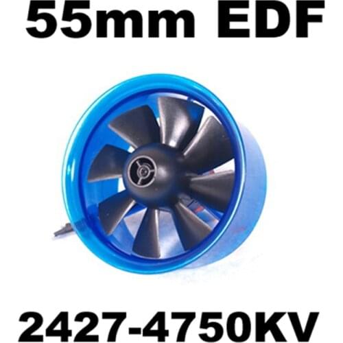 EDF HL5508 2427 4750KV Brushless Motor 55mm 8-blade EDF Ducted Fan Power System For RC Aircraft Airplane RC Model