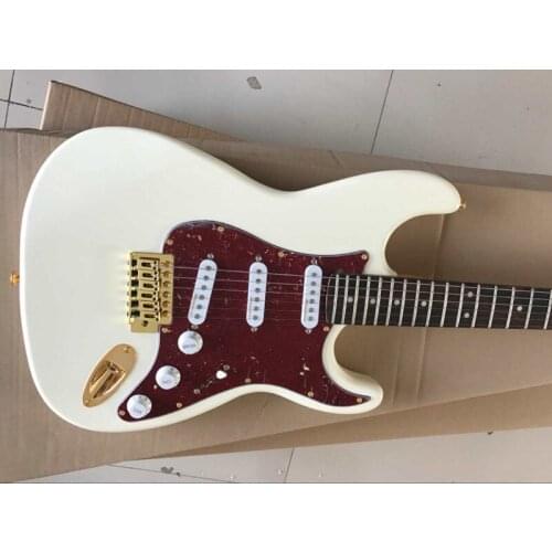 Electric guitar and 3 pickup cards, red guard board, gold hardware, Rosewood Fretboard, provide cutting, free delivery