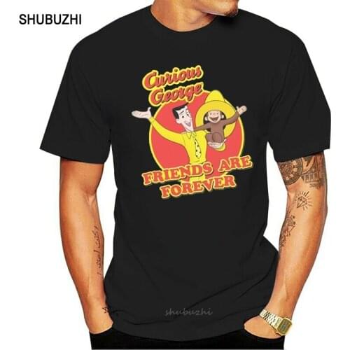 Curious George Mens Friends T-shirt White Rockabilia