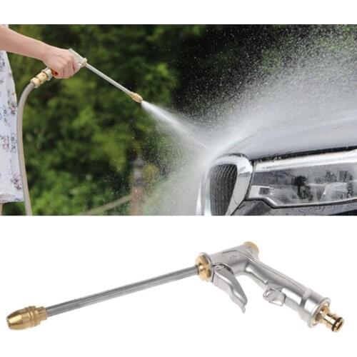 High Pressure Metal Hose Long Rod Nozzle Gun Water Power Sprayer Car Washer Lawn