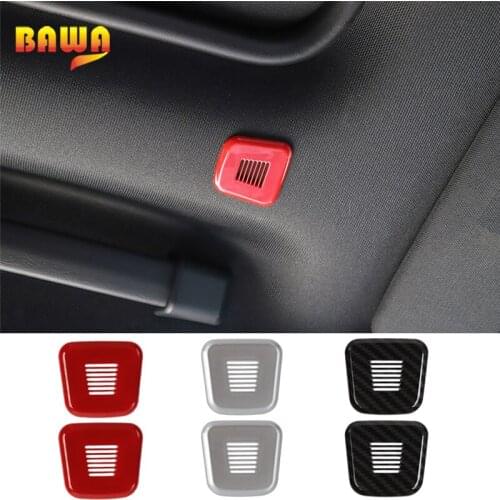 BAWA Car Roof Microphone Speaker Decoration Cover Sticker for Dodge Challenger 2015+ ABS Interior Mouldings Stickers