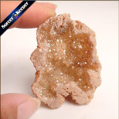 Irregular Natural Stone Pendulum Gold Plating Rainbow Crystal Druzy Pendants Sparkling Charms Necklace For Jewelry Making YS907