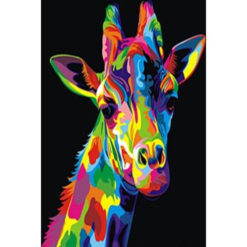 New5 D Diamond Embroidery Giraffe Family DIY Full Square Round Drill Cross Stitch Rhinestone Mosaic Decor