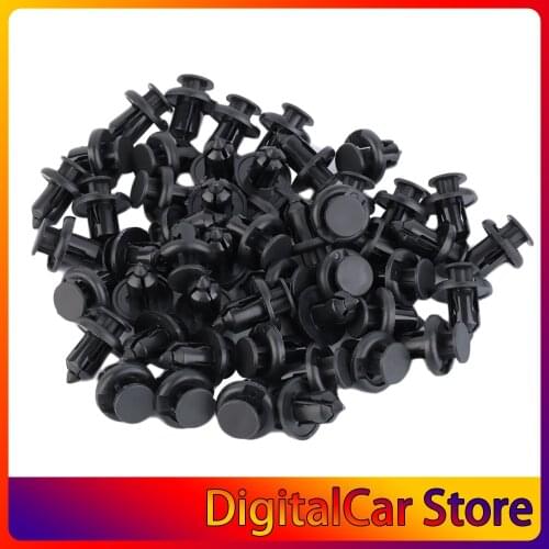 New 10mm 50Pcs Vehicle Car Styling Bumper Clips Retainer Fastener Rivet 10mm 50Pcs Door Panel Fender Liner For Honda Automobiles