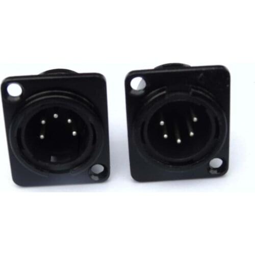 Wholesale high quality 80PCS/lot NC5MD-L-B-1 XLR 5-Pin Male Chassis Panel Mount/Black Case Silver Contacts