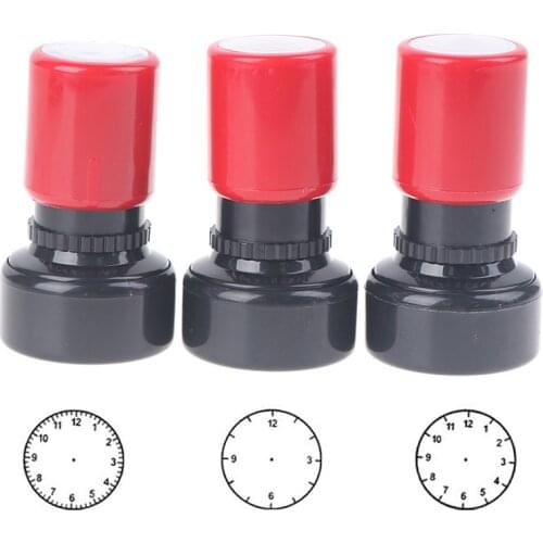 1PC Learning Recognition Teacher Teaching Seal Clock Dial Stamps Primary School Seal Kids Children Toys