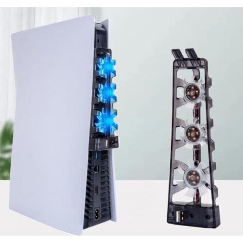 Cooling Stand for PS5 Controller Game Console Cooler Fan Radiators Vertical Holder Bracket for Play Station PS5 Accessories