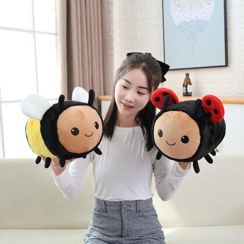 20-40cm Honey Bee Plush Toy Cartoon BEE & Ladybug Stuffed Insect Animal Pillow Soft Toy Doll for Kids Child Drop Shipping