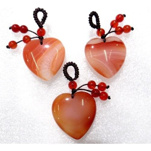 25mm Natural stone Turquoises Opal Quartz Crystal tiger eye Heart-shaped pendant for diy Jewelry making Necklaces Accessories A3