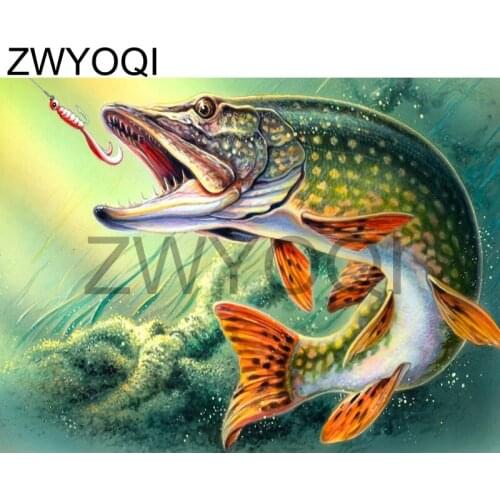 Full Round Diamond painting Cross stitch fish Full Square Diamond embroidery fish herring Squid DIY 3D Diamond mosaic fish sea