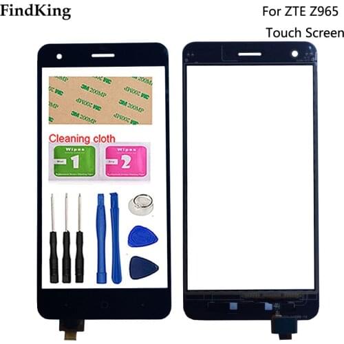 For ZTE Z965 Touch Screen Front Glass For ZTE Blade X Z965 Assembly Touch Screen Digitizer Sensor Phone Repair Tools 3M Glue